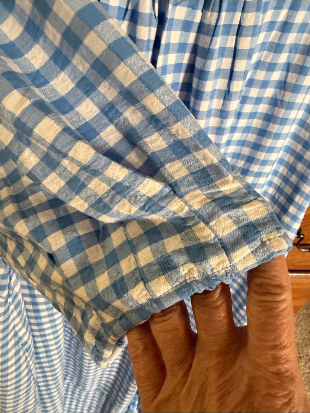 Umgee Blue and White Gingham Dress NWT - Picture 13 of 16